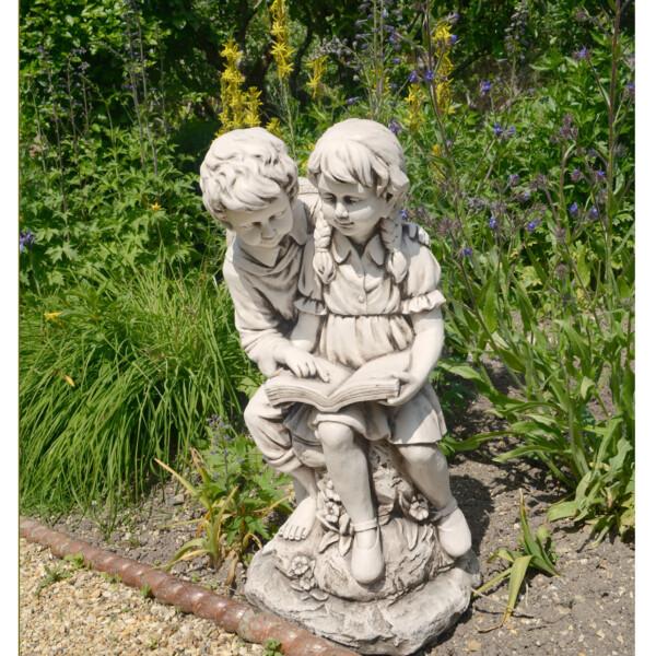 europa leisure Jack & Jill Reading Statue - Stone Effect