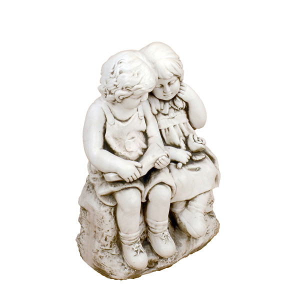 Europa Leisure Jack & Jill Sitting Statue - Stone Effect