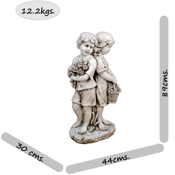 Europa Leisure Jack & Jill Standing Statue - Stone Effect