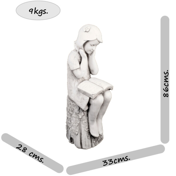 Europa Leisure Julie Statue - 86cm White Stone Effect