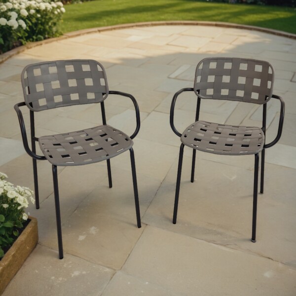 europa leisure Karin Chair in Nickel Grey & Black - Europa Leisure (UK)