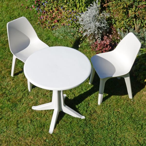 europa leisure LEVANTE Bistro Table with 2 EOLO Chairs White