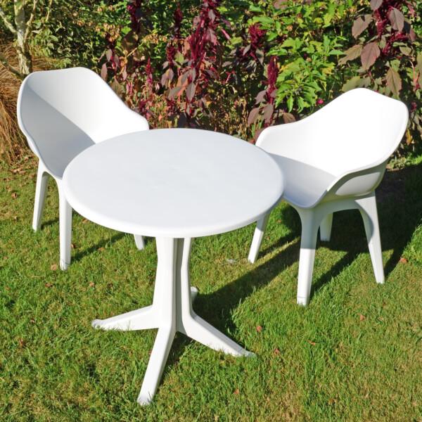 europa leisure LEVANTE Bistro Table with 2 GHIBLI Chairs White