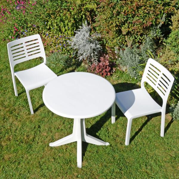 europa leisure LEVANTE Bistro Table with 2 MISTRAL Chairs White