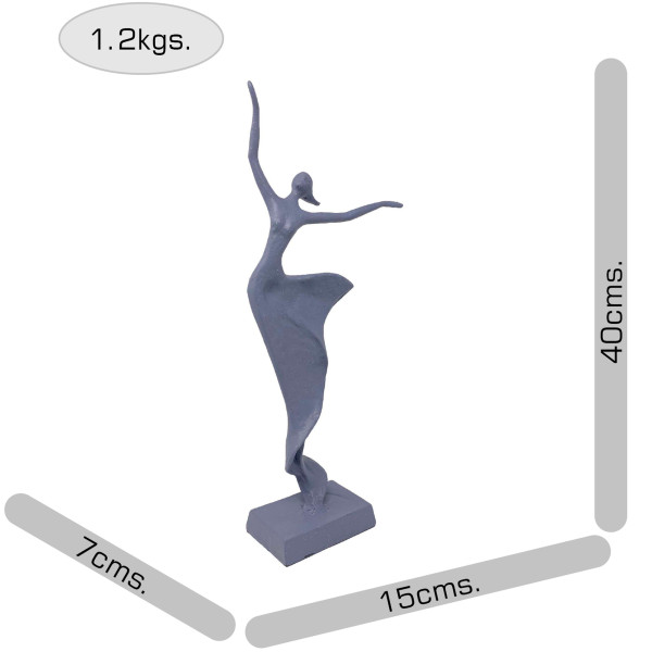 Europa Leisure Margot Dancer - Elur Iron Figurine Grey Shimmer - Europa Leisure (UK)