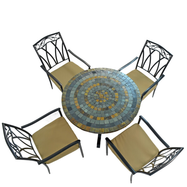 Europa Leisure MONTEREY Dining Table With 4 ASCOT Chairs Set