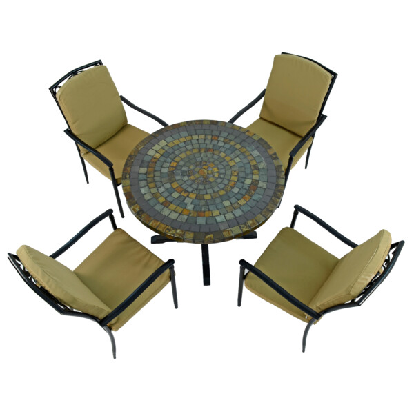 Europa Leisure MONTEREY Dining Table With 4 ASCOT DELUXE Chairs Set