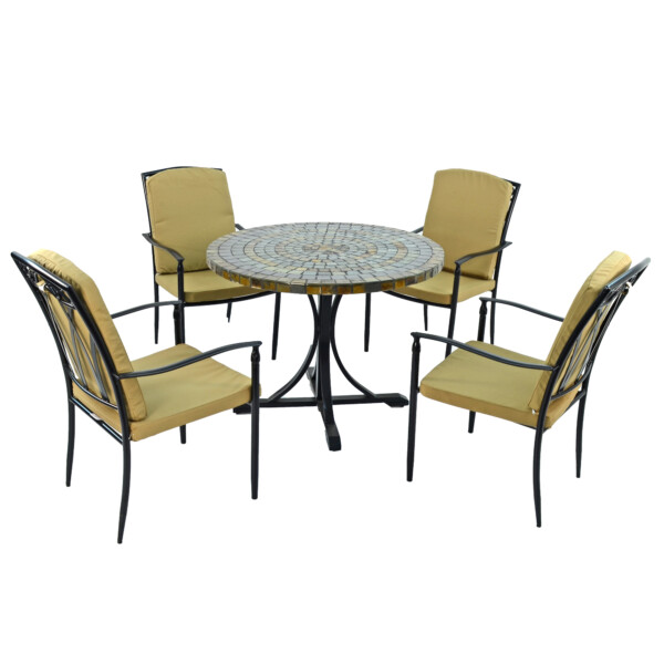 Europa Leisure MONTEREY Dining Table With 4 ASCOT DELUXE Chairs Set