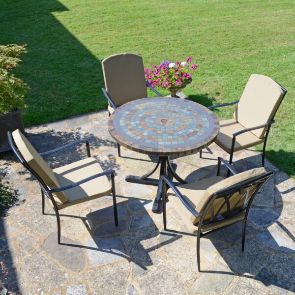 europa leisure MONTEREY Dining Table with 4 ASCOT DELUXE Chairs Set