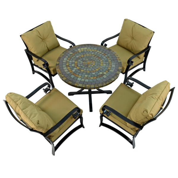 Europa Leisure MONTEREY Dining Table With 4 WINDSOR DELUXE LOUNGE Chair Set
