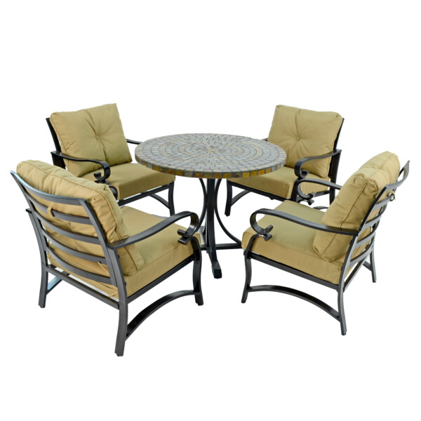 Europa Leisure MONTEREY Dining Table With 4 WINDSOR DELUXE LOUNGE Chair Set