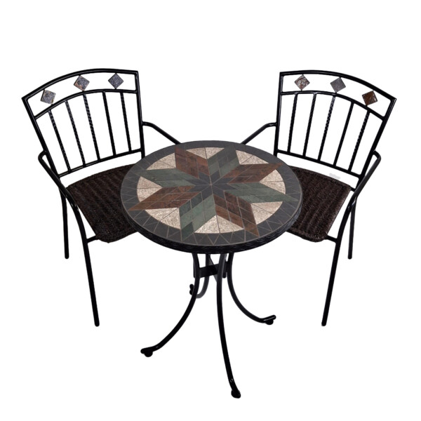 Europa Leisure MONTILLA 60cm Bistro Table With 2 MALAGA Chair Set