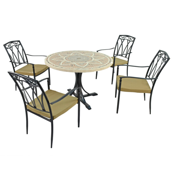 Europa Leisure MONTPELLIER Dining Table With 4 ASCOT Chairs Set