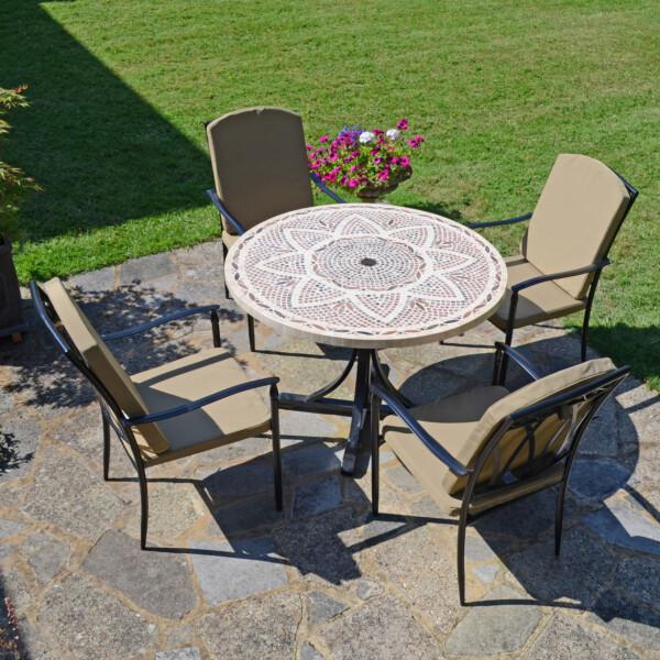 europa leisure MONTPELLIER Dining Table with 4 ASCOT DELUXE Chairs Set