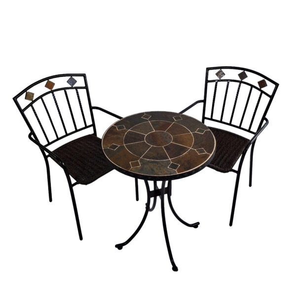 Europa Leisure ONDARA 60cm Bistro Table With 2 MALAGA Chair Set