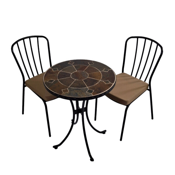 Europa Leisure ONDARA 60cm Bistro Table With 2 MILAN Chairs Set