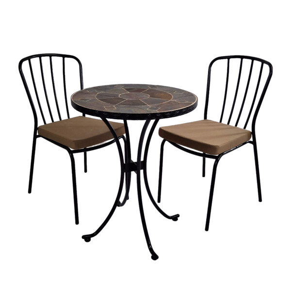 Europa Leisure ONDARA 60cm Bistro Table With 2 MILAN Chairs Set
