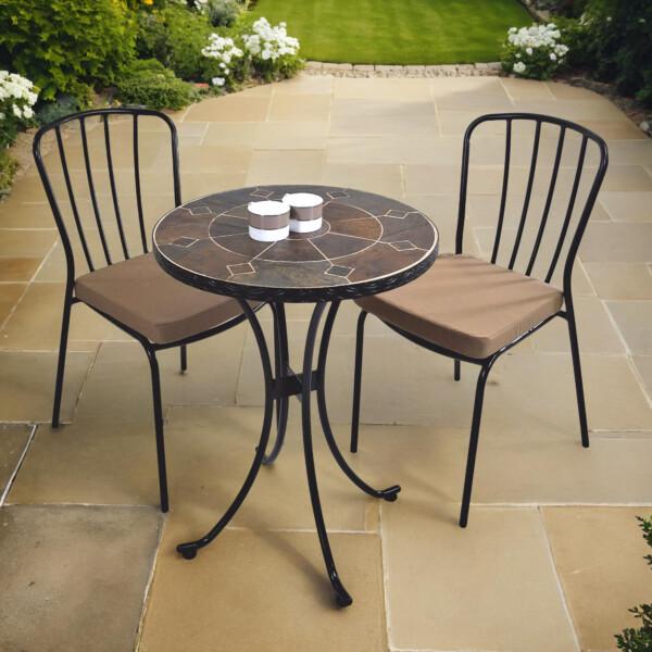 europa leisure ONDARA 60cm Bistro Table with 2 MILAN Chairs Set