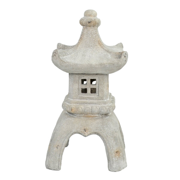 Europa Leisure Pagoda Lantern Large 63cm Weathered Light Stone Effect