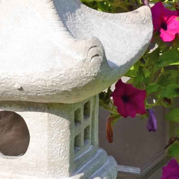Europa Leisure Pagoda Lantern Large 63cm Weathered Light Stone Effect