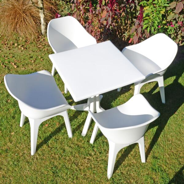 europa leisure Ponente Patio Table with Ghibli chairs - 2 colour options