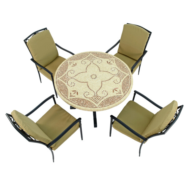 Europa Leisure PROVENCE Dining Table With 4 ASCOT DELUXE Chairs Set