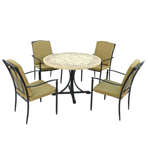 Europa Leisure PROVENCE Dining Table With 4 ASCOT DELUXE Chairs Set