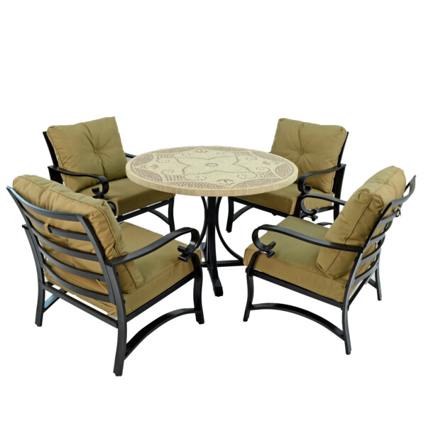 Europa Leisure PROVENCE Dining Table With 4 WINDSOR DELUXE LOUNGE Chair Set