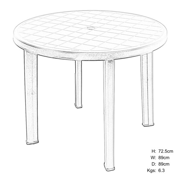 Europa Leisure REVELLO Round Table With 4 PINETO Chairs Set Green