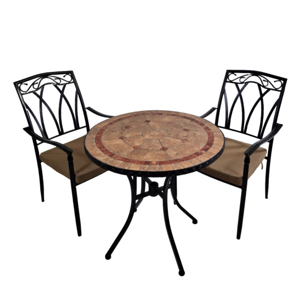 Europa Leisure RICHMOND 76cm Bistro Table With 2 ASCOT Chairs Set