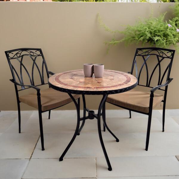 europa leisure RICHMOND 76cm Bistro Table with 2 ASCOT Chairs Set