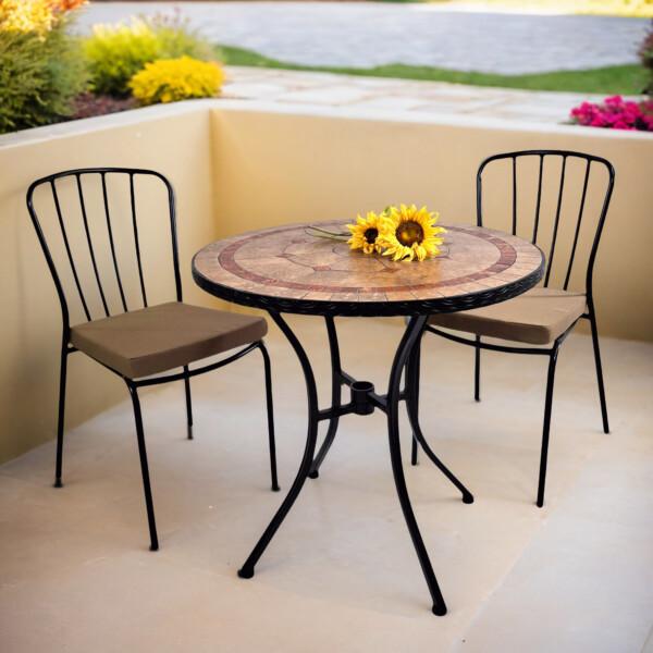 europa leisure RICHMOND 76cm Bistro Table with 2 MILAN Chairs Set