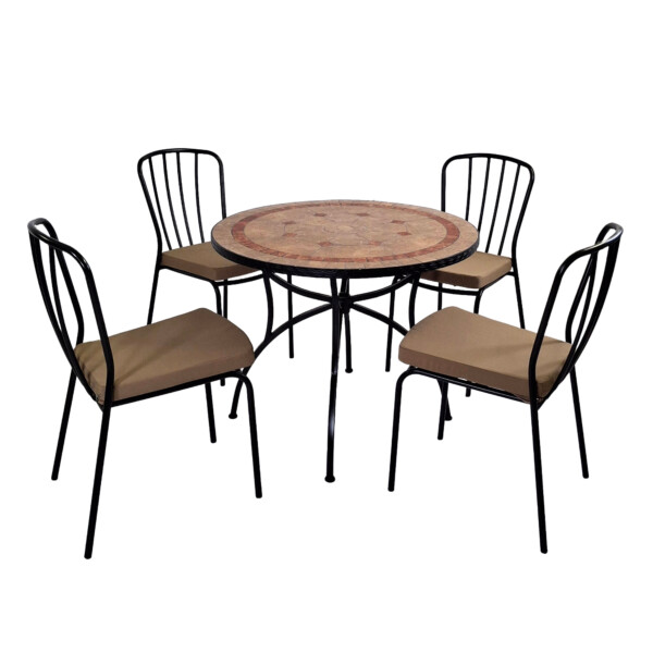 Europa Leisure RICHMOND 91cm Patio With 4 MILAN Chairs Set