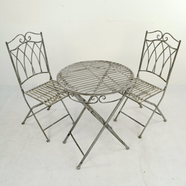 Europa Leisure ROCHELLE Folding Bistro Set Light Grey