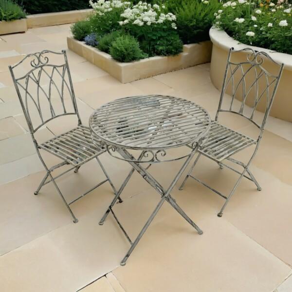 europa leisure ROCHELLE Folding Bistro Set Light Grey