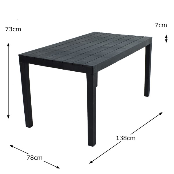 Europa Leisure Roma Rectangular Table (2 Colour Options)
