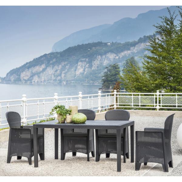 Europa Leisure Salerno Rectangular Table With Sicily Chairs
