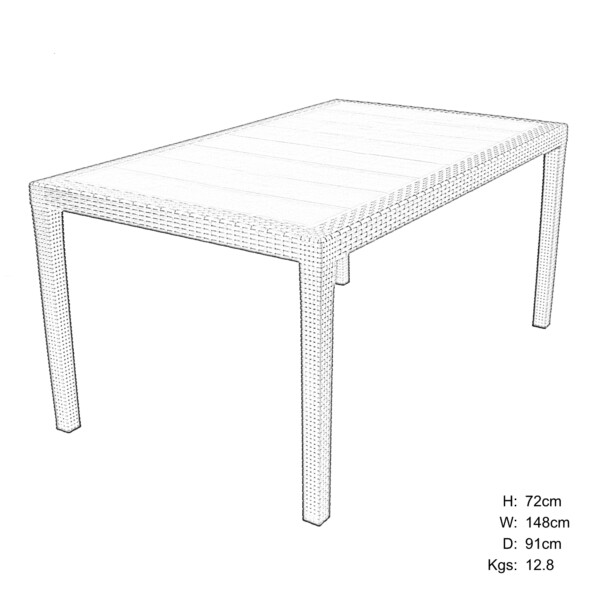 Europa Leisure Salerno Rectangular Table With Siena Chairs