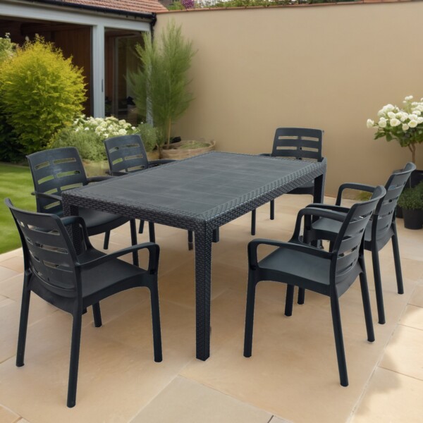 europa leisure Salerno Rectangular Table with Siena Chairs