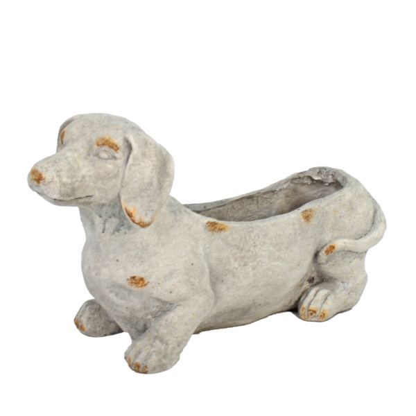 Europa Leisure Sausage Dog Planter - Weathered Stone Effect - Europa Leisure (UK)