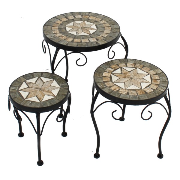 Europa Leisure Set Of 3 Low Plant Stands - Brava - Europa Leisure (UK)