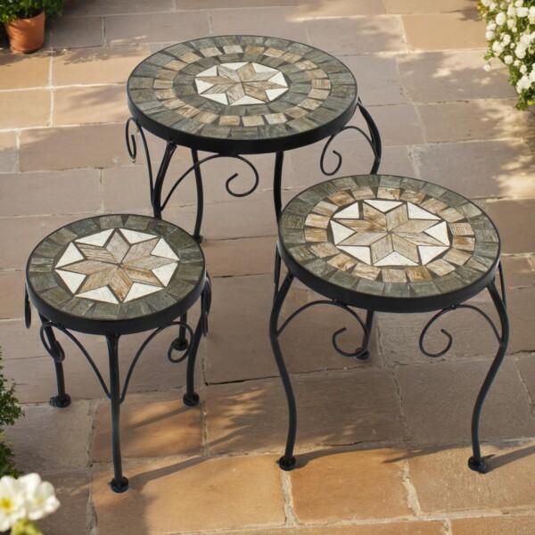 europa leisure Set of 3 Low Plant Stands - Brava - Europa Leisure (UK)