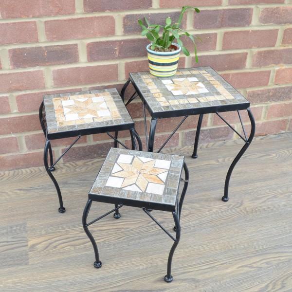 Europa Leisure Set Of 3 Low Square Plant Stands - Brava - Europa Leisure (UK)