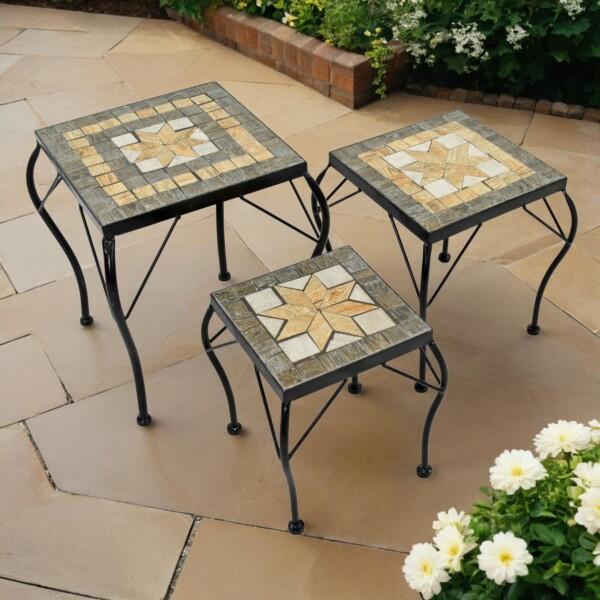 europa leisure Set of 3 Low Square Plant Stands - Brava - Europa Leisure (UK)