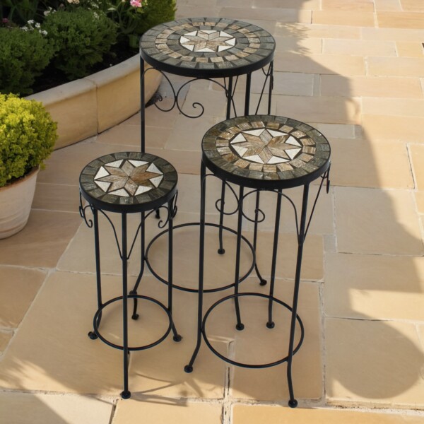 europa leisure Set of 3 Tall Plant Stands - Brava - Europa Leisure (UK)