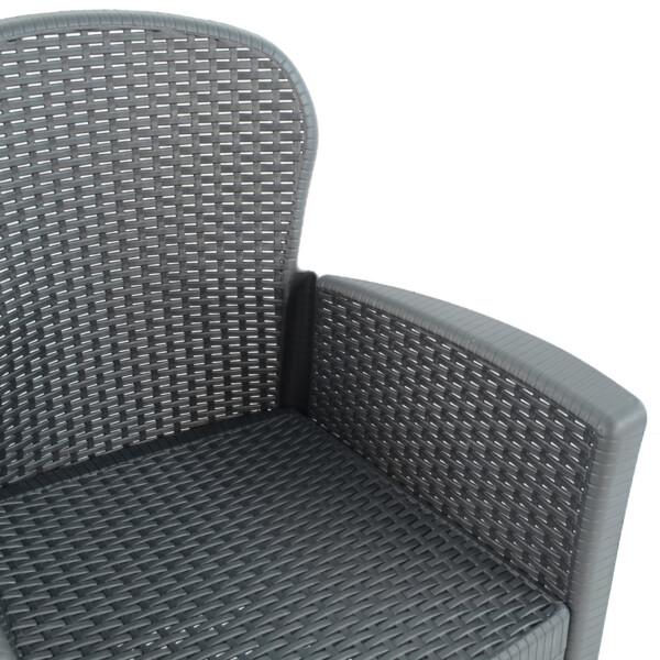 Europa Leisure Sicily Armchair (pack Of 2) In Anthracite