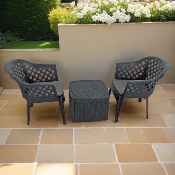 europa leisure Sicily side table with Savona chairs