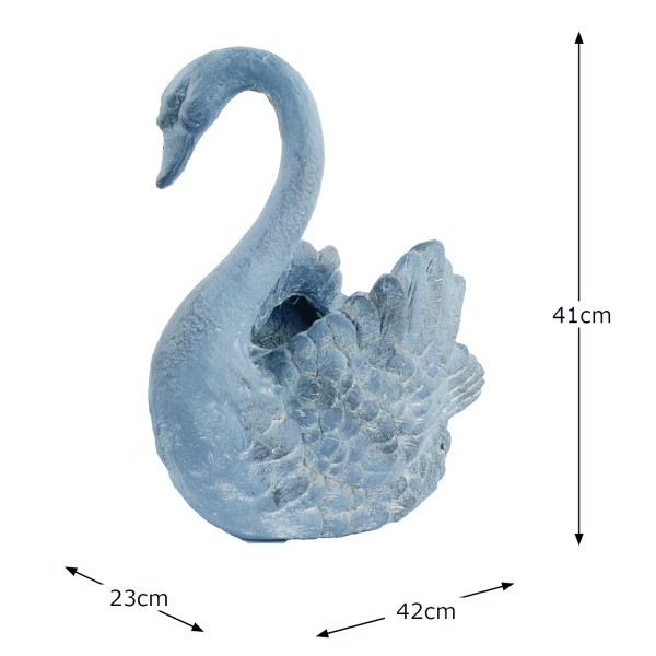 Europa Leisure Swan Planter - Blue Iron Effect - Europa Leisure (UK)