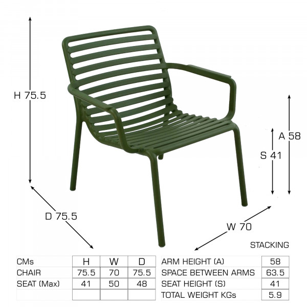 Europa Leisure The Step Low Bistro Table With Doga Relax Chairs - Europa Leisure (UK)