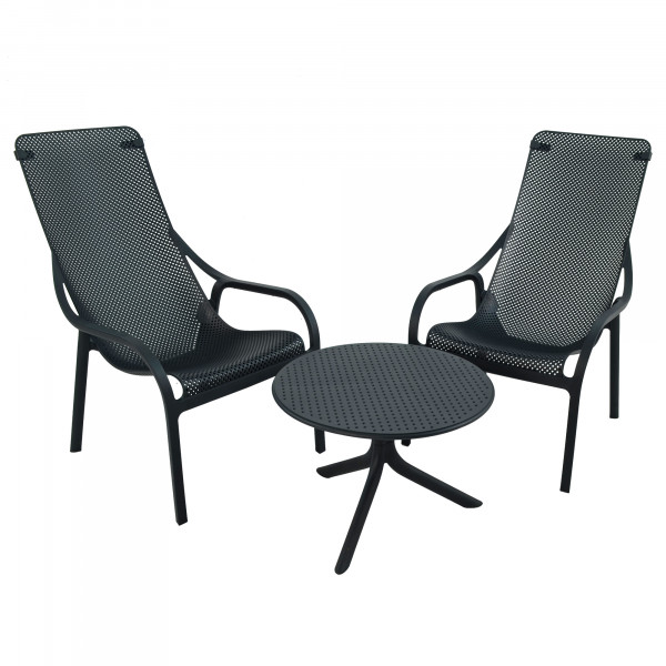Europa Leisure The Step Low Bistro Table With Net Lounge Chairs - Europa Leisure (UK)